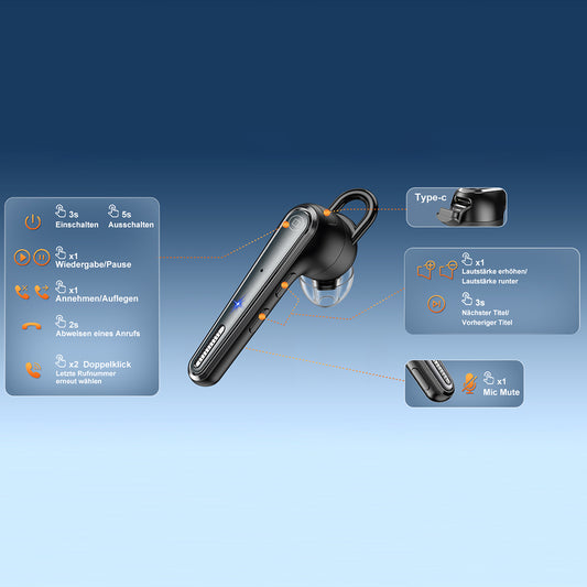 Kit mains libres Bluetooth Techsuit Voicera CB3, A2DP, Noir