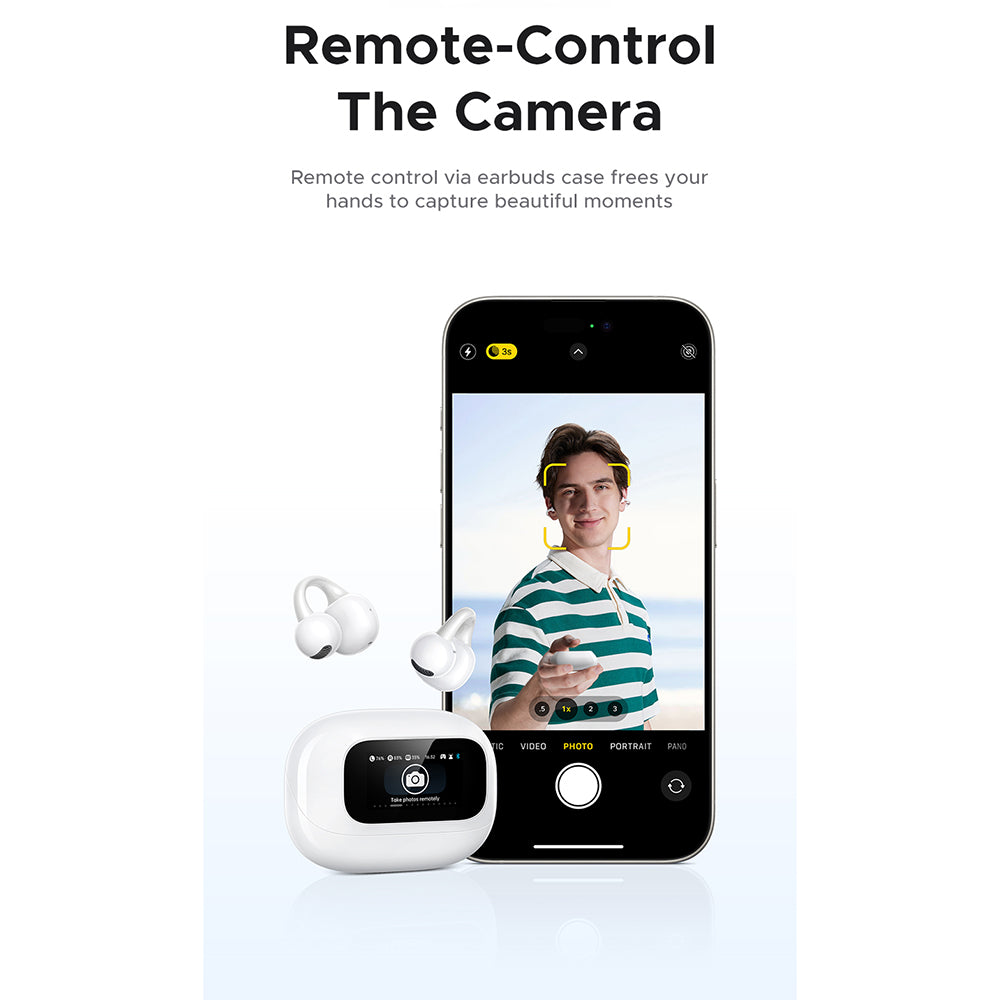 Kit mains libres Bluetooth UGREEN S6 ClipBuds Magic WS208, TWS, Blanc