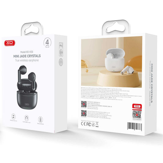 Mains libres Bluetooth XO Design X33, TWS, Noir