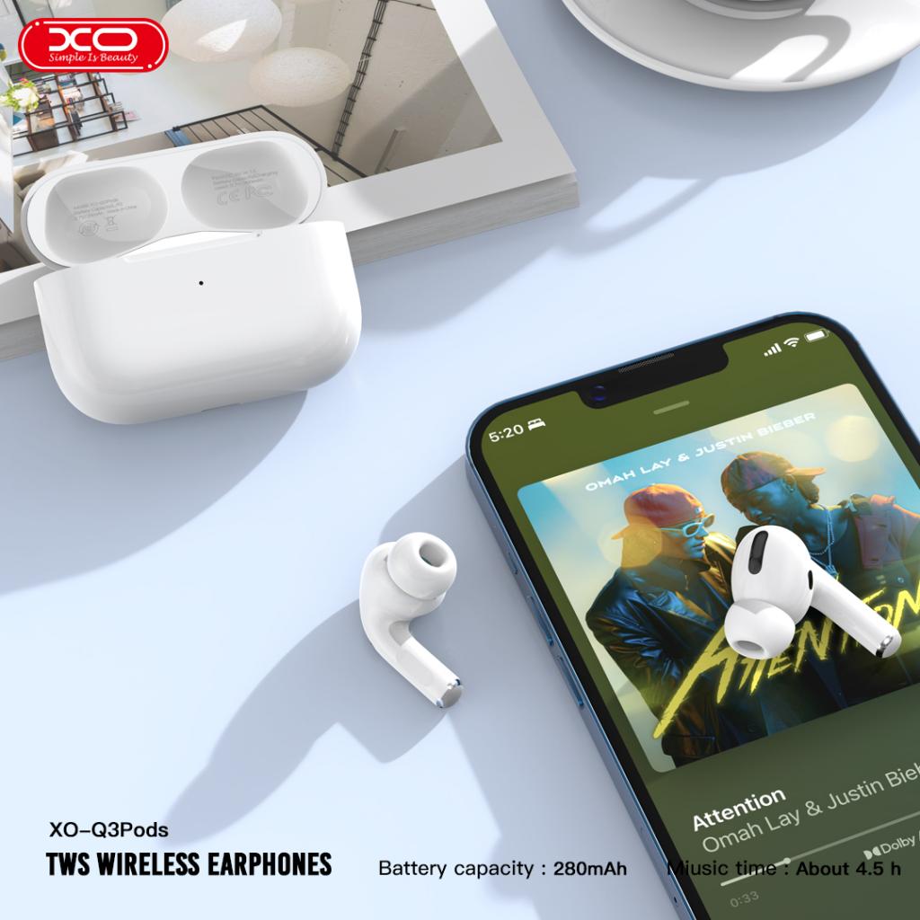 Écouteurs Bluetooth XO Design Q3 Pods, TWS, Blanc