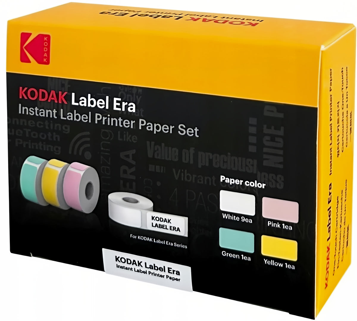 Rouleau d'étiquettes autocollantes pour imprimante Kodak Label Era, lot de 12 pièces