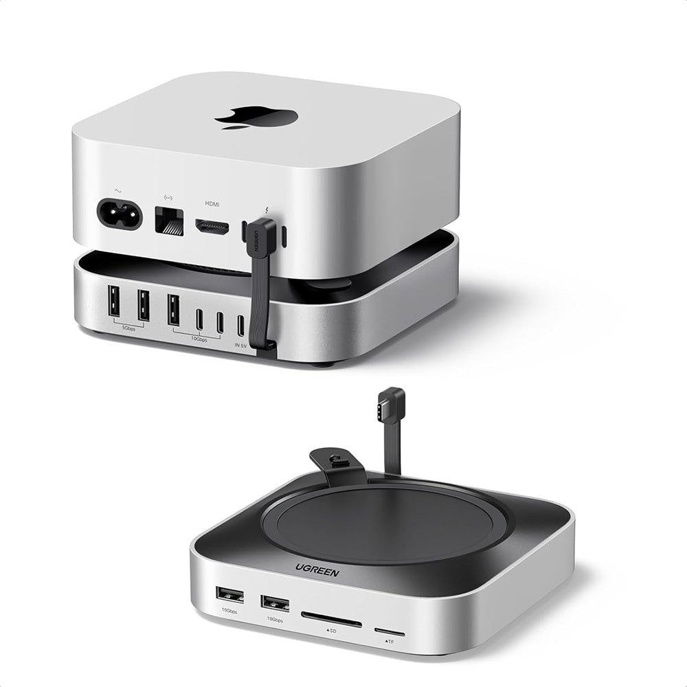 Hub Multifonctionnel UGREEN CM841A (95094) pour Apple Mac Mini M4 / Mini M4 Pro, 10 en 1, Gris