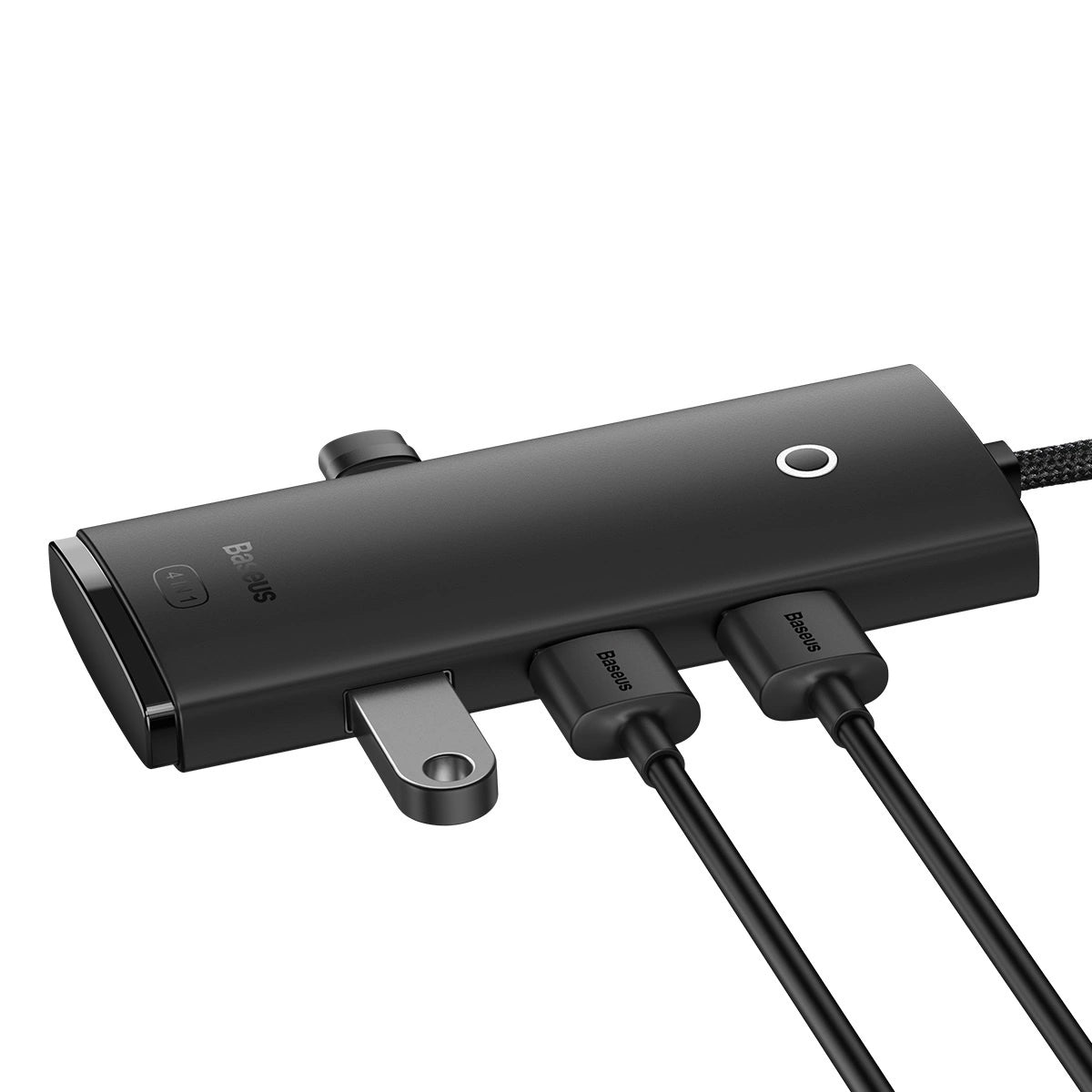 Hub USB Baseus Lite, 4 x USB-A 3.0 - 1 x USB-C, 2m, Noir WKQX030201