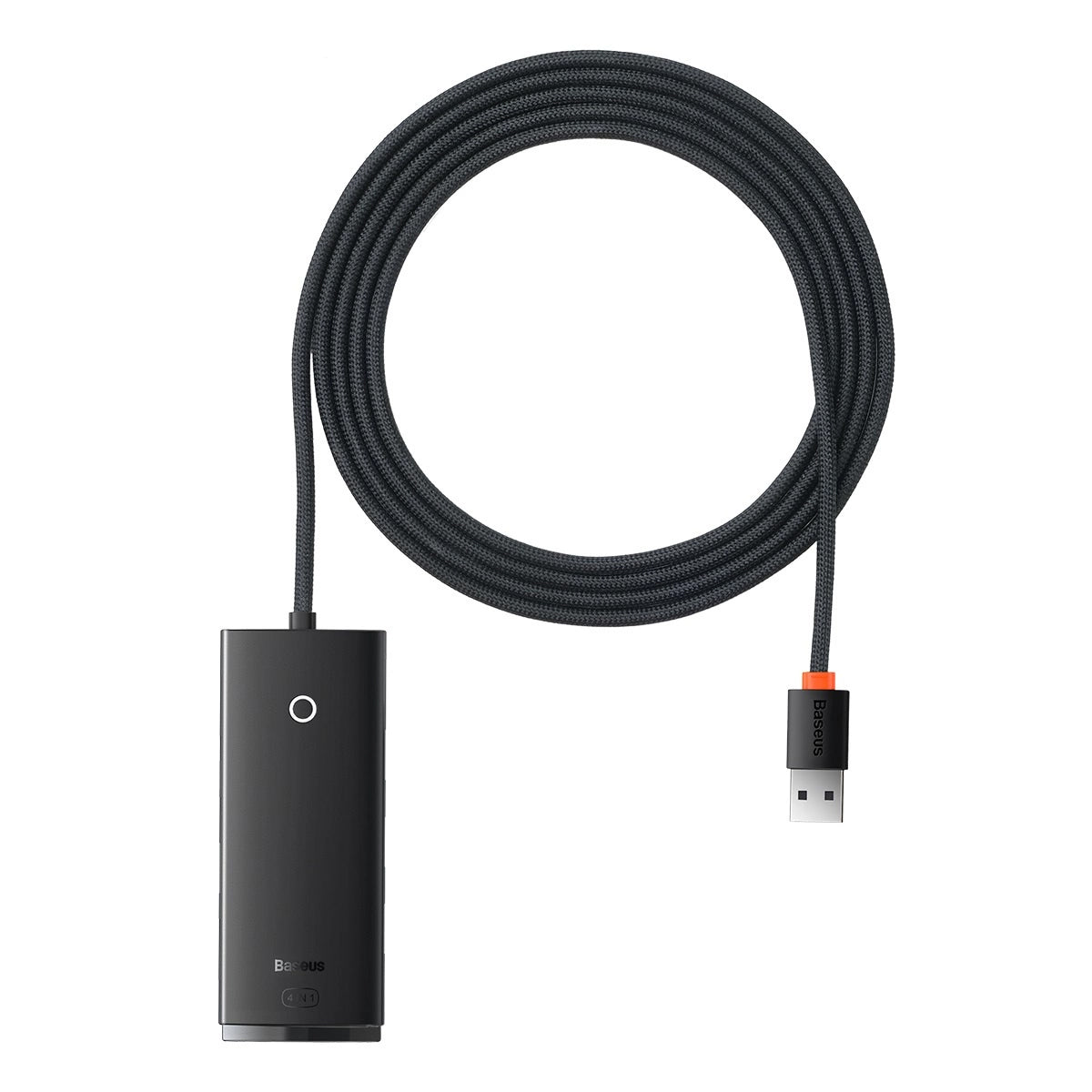 Hub USB Baseus Lite, 4 x USB-A 3.0 - 1 x USB-C, 2m, Noir WKQX030201