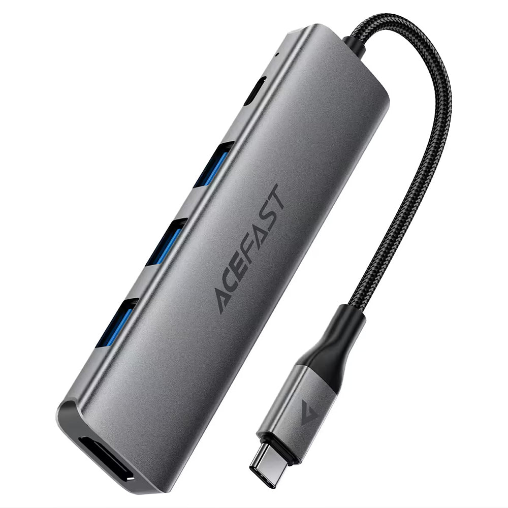 Hub USB-C Acefast J16, 5-en-1, Gris