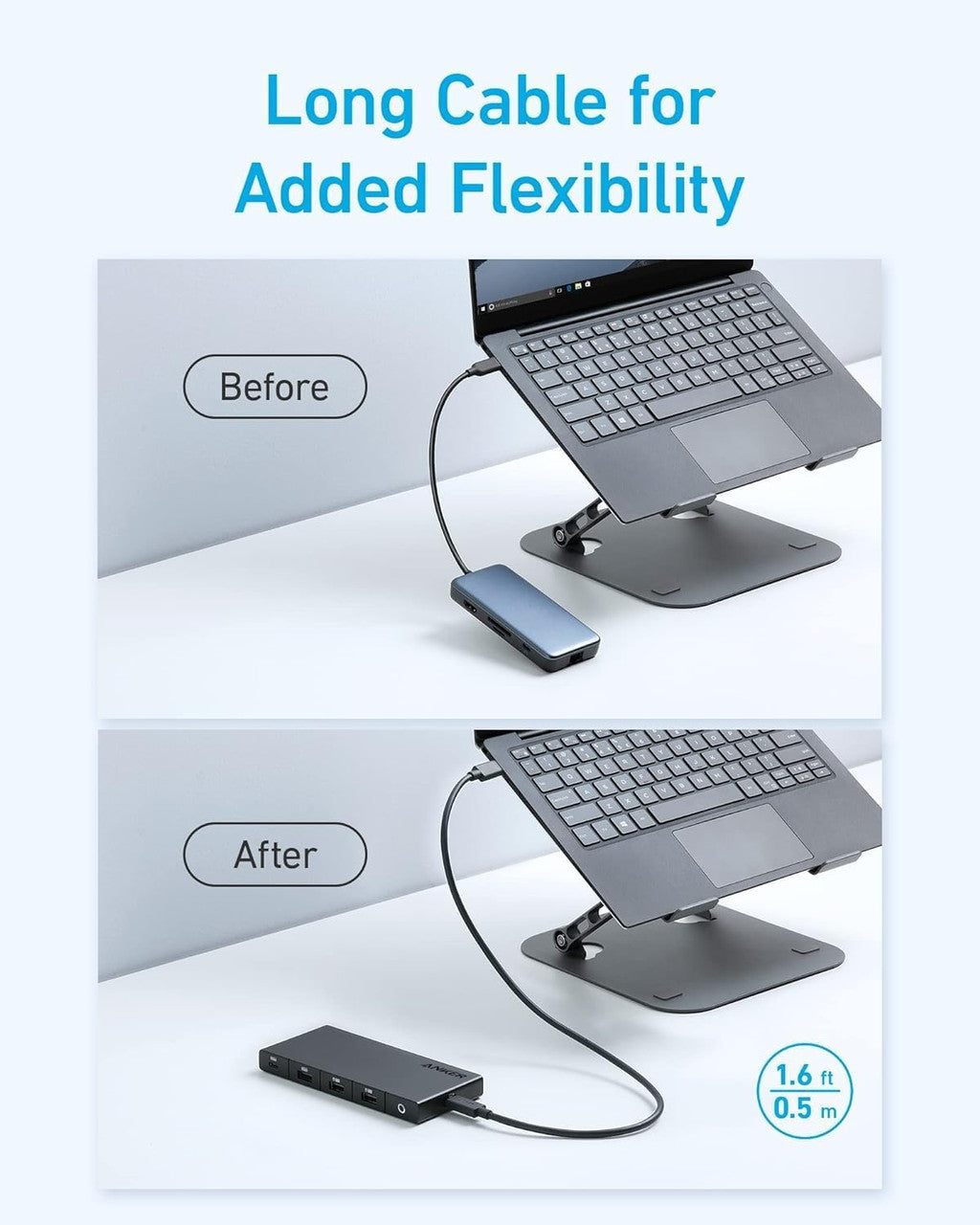 Hub USB-C Anker, 1 x USB-A 3.0 - 2 x USB-A - 3 x USB-C - 2 x HDMI - 1 x RJ45 - 1 x SD, Noir A83A2G11