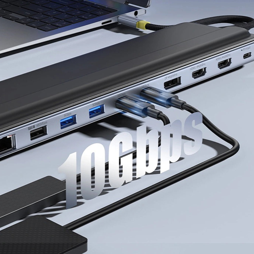 Hub USB-C Baseus EliteJoy EH3, 12en1, Gris B00051300111-00