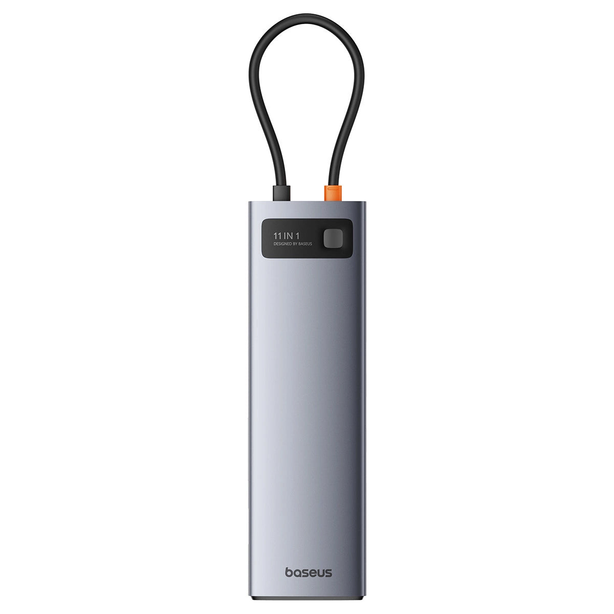 Hub USB-C Baseus Metal Gleam, 3 x USB-A 3.0 - 1 x USB-A - 1 x USB-C - 1 x HDMI - 1 x VGA - 1 x Jack 3.5mm - 1 x RJ45 - 1 x SD - 1 x microSD, Gris