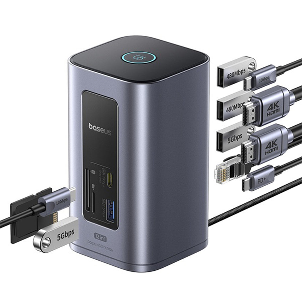 Hub Multifonctionnel Baseus Nomos NU1 Air Spacemate, 12en1, Gris B00061800123-00