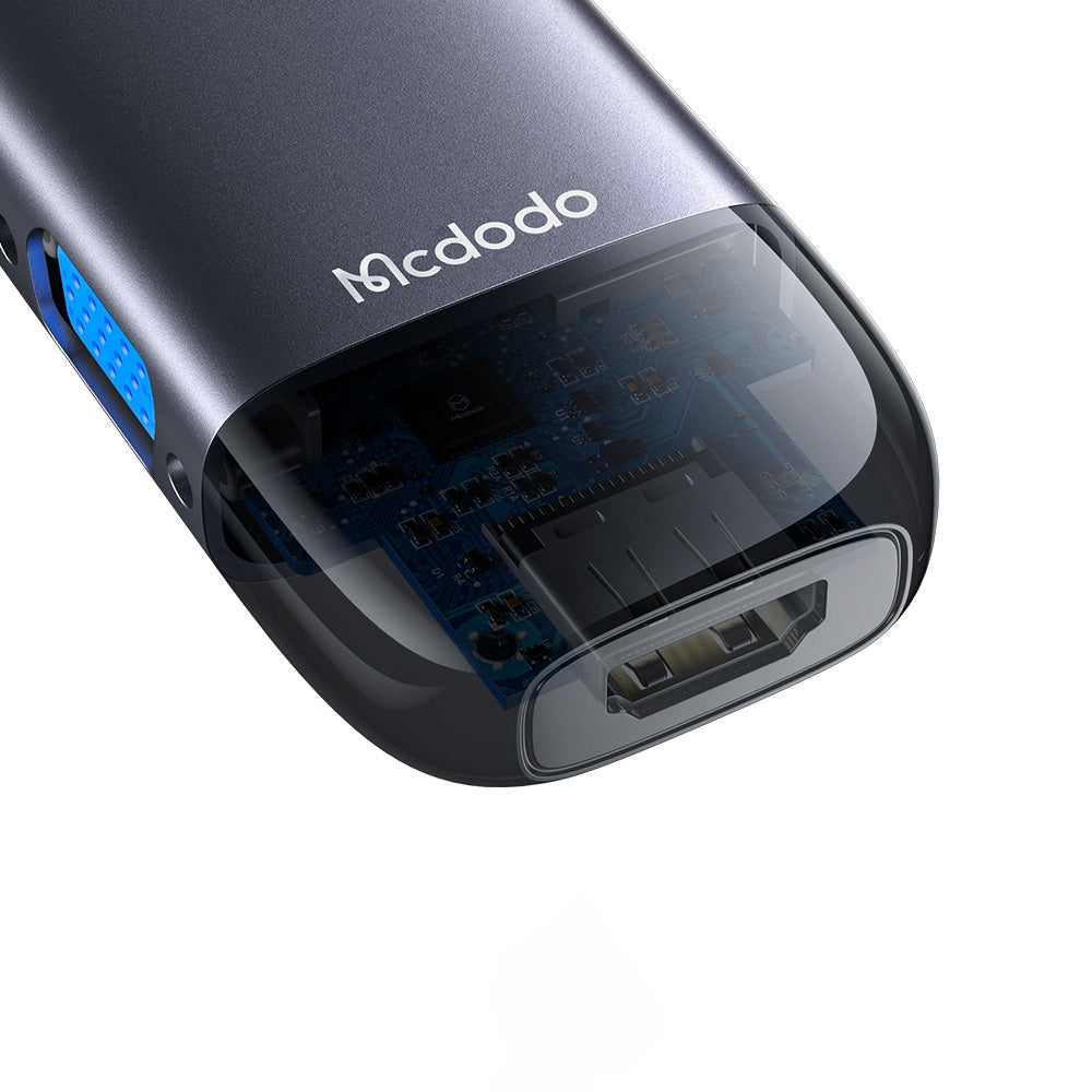Hub USB-C McDodo HU-7420, 10en1, Gris
