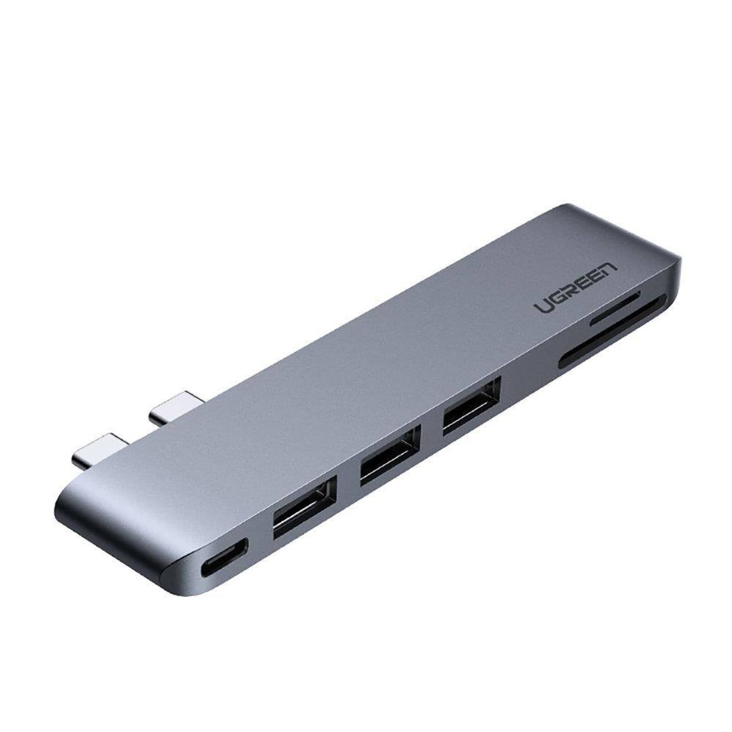 Hub USB-C UGREEN CM251 pour Apple MacBook Pro / Air, 3 x USB-A 3.0 - 1 x USB-C - 1 x SD - 1 x microSD, Gris