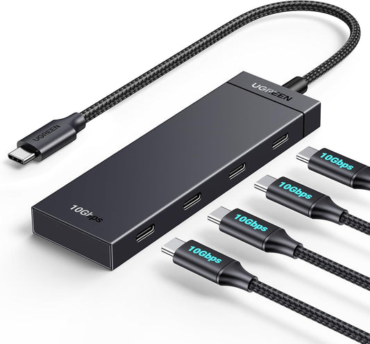 Hub USB-C UGREEN CM806, 4 x USB-C, 0.5m, Noir