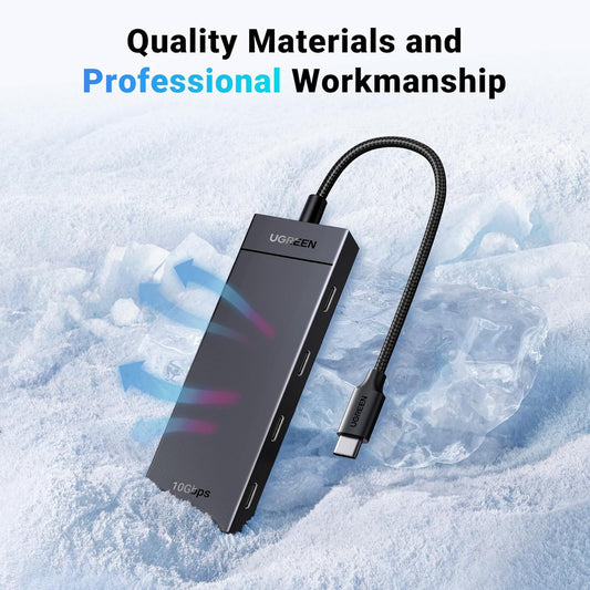 Hub USB-C UGREEN CM806, 4 x USB-C, 0.5m, Noir