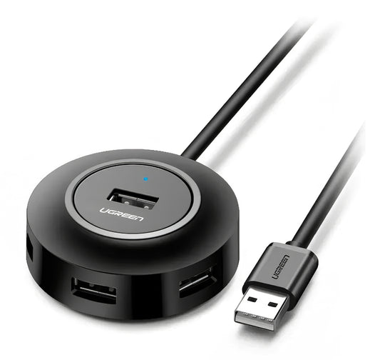 USB Hub UGREEN CR106, 4 x USB-A, 1m, Black