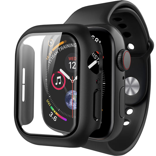 Coque Anank Screen Guard pour Apple Watch Series 7 41mm, Noire