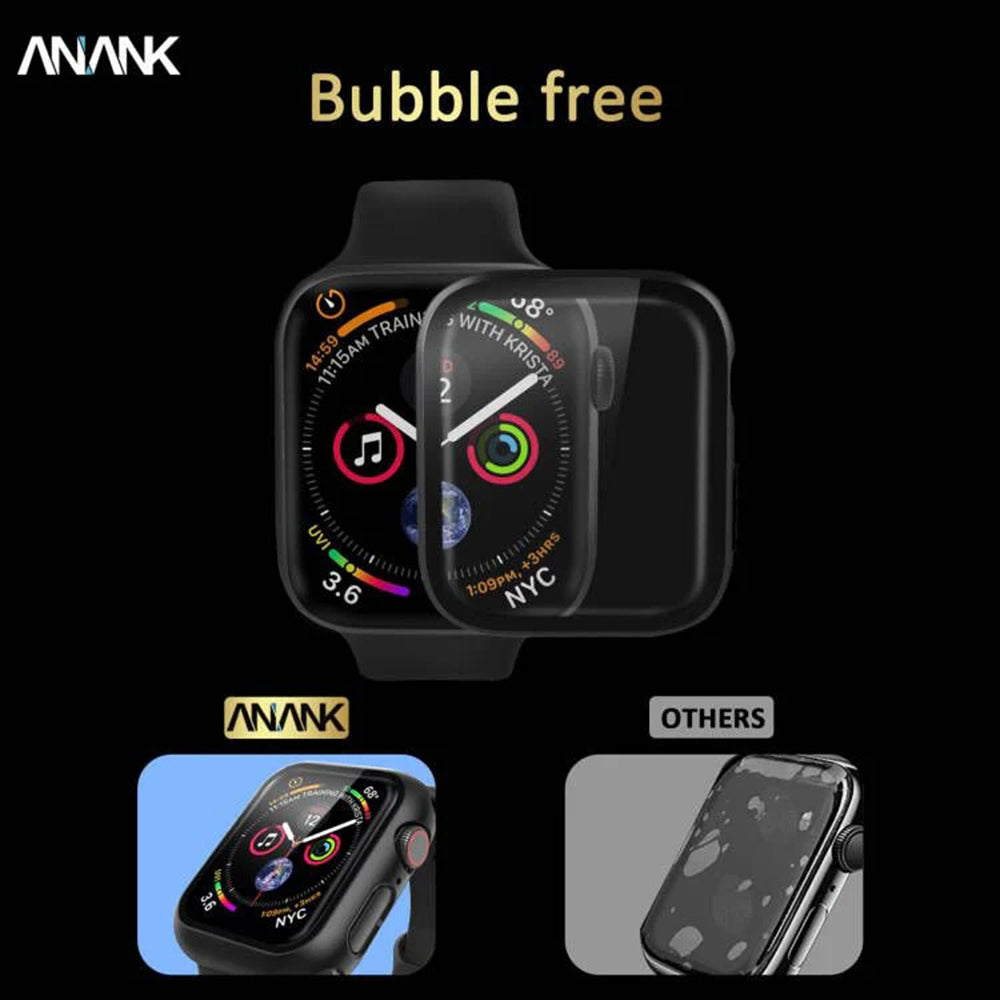 Coque Anank Screen Guard pour Apple Watch Series 7 45mm, Noire