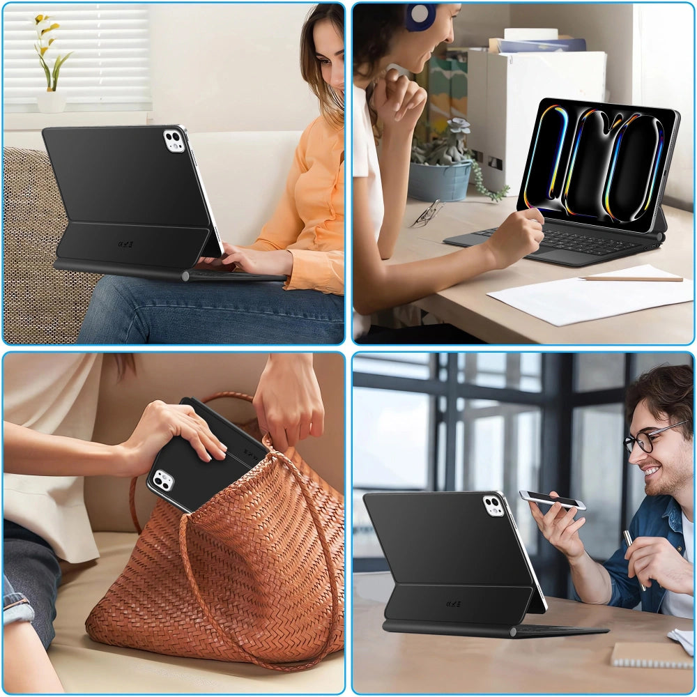 Étui avec clavier pour Apple iPad Pro 13 (2025) / (2024), Tech-Protect, SmartCase Magnétique, Noir