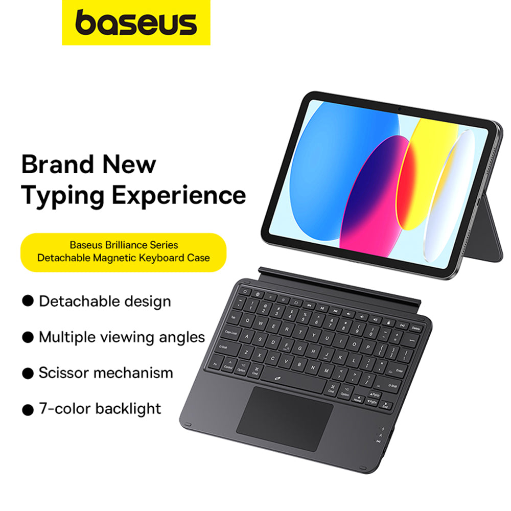 Étui avec Clavier pour Apple iPad (2022), Baseus, Brilliance, Noir