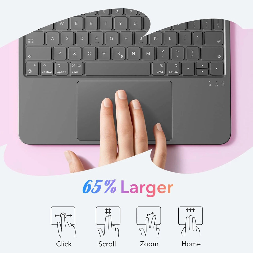 Étui avec Clavier pour Apple iPad (2025) / (2022), ESR, Flex, Gris