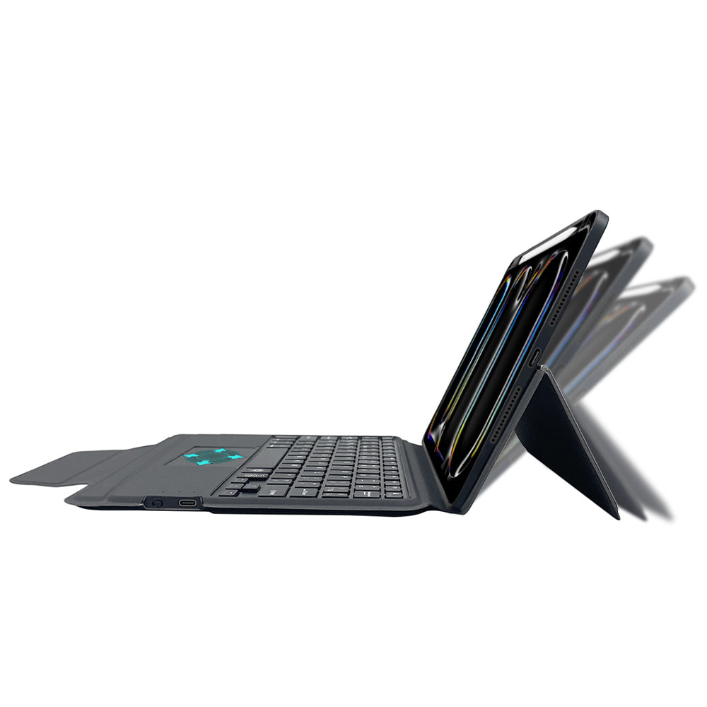 Housse avec clavier pour Apple iPad Pro 11 (2024), Techsuit, KeyTab Pro, noire