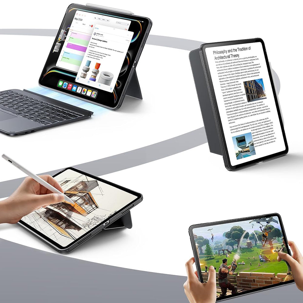 Étui avec Clavier pour Apple iPad Pro 13 (2024), ESR, Shift, Gris