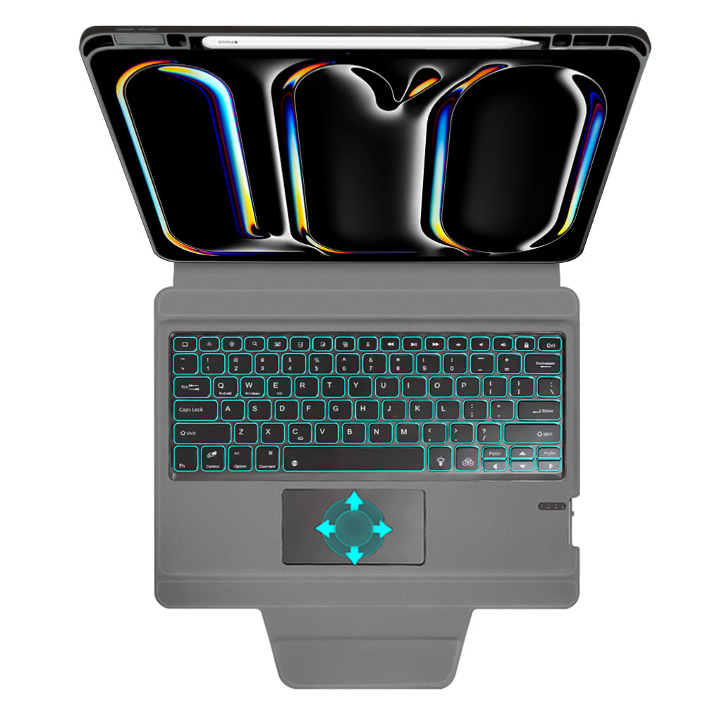 Housse avec clavier pour Apple iPad Pro 13 (2024), Techsuit, KeyTab Pro, Noire