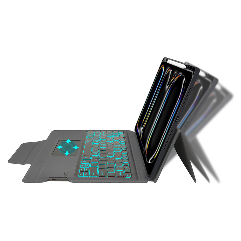 Housse avec clavier pour Apple iPad Pro 13 (2024), Techsuit, KeyTab Pro, Noire