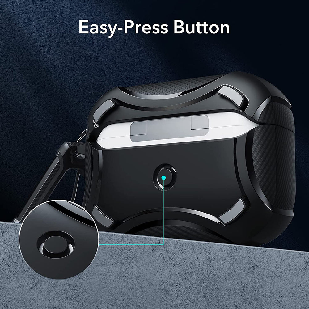 ESR Cyber Armor Tough Case for Apple AirPods Pro Series, Black