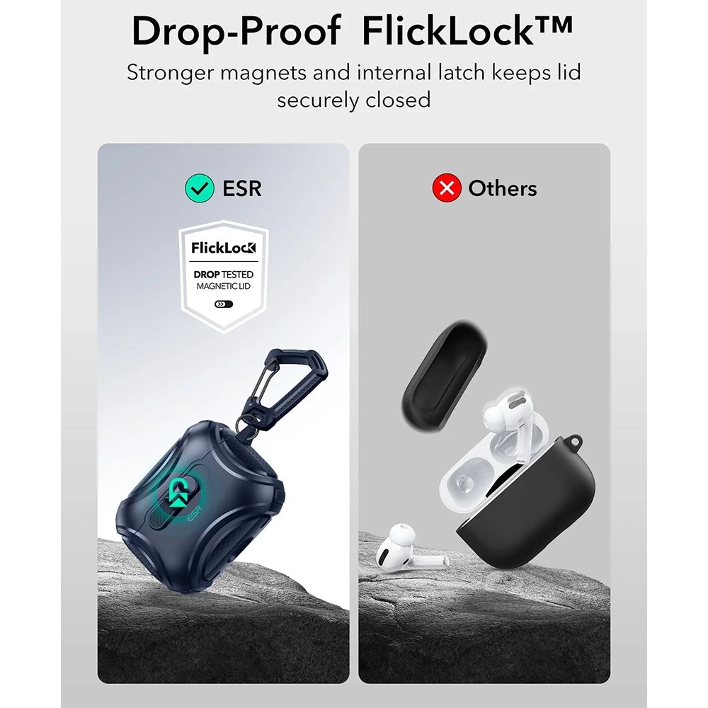 ESR Cyber FlickLock Case for Apple AirPods Pro 3, Blue