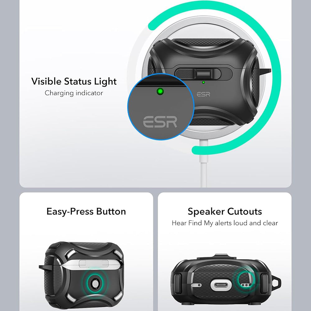 Étui ESR Cyber pour Apple AirPods Pro Series, Noir