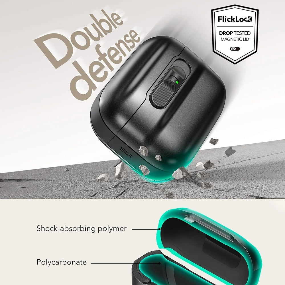 Étui ESR Pulse Magnetic FlickLock pour Apple AirPods Pro 3, Bleu Marine