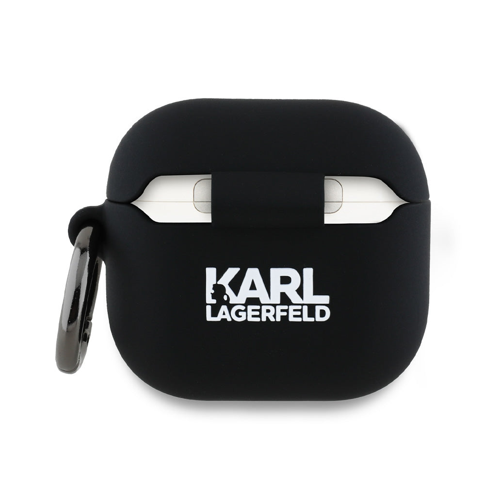 Étui Karl Lagerfeld 3D Karl & Choupette's Heads pour Apple AirPods 4, Noir