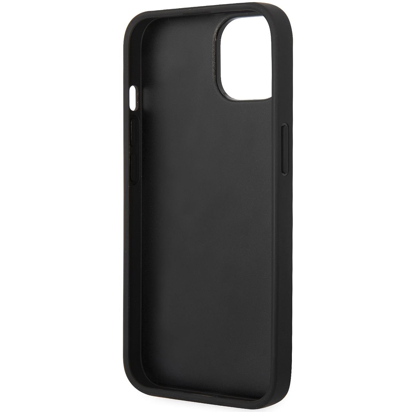 Coque pour Apple iPhone 14 Plus, Karl Lagerfeld, Monogramme Saffiano avec Logo Métallique, Noire