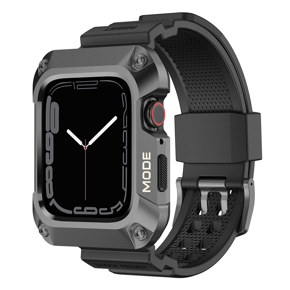 Bracelet Lito RuggedArmor pour Apple Watch 44mm Series, Gris