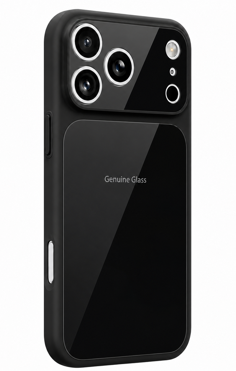 Coque MagSafe pour Apple iPhone 16 Pro Max, OEM, Verre Authentique, Noire