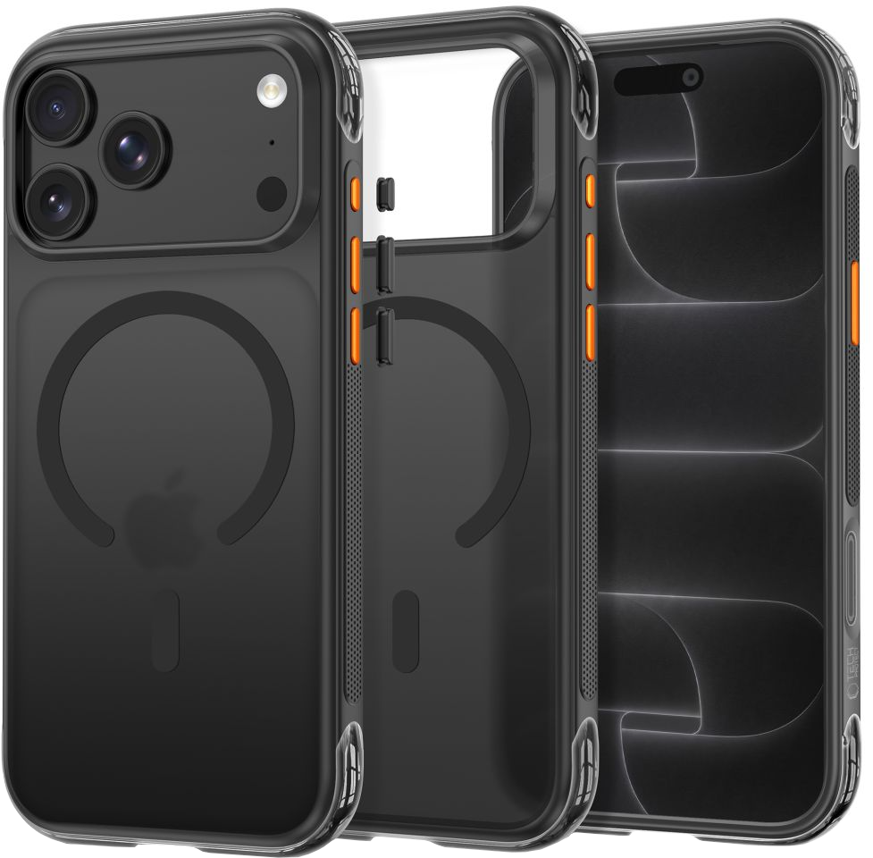 Coque MagSafe pour Apple iPhone 18 Pro Max / 17 Pro Max, Tech-Protect, MagAir CC, noire mate