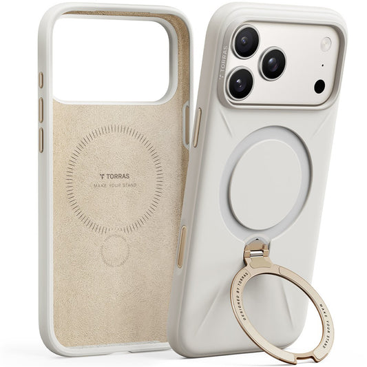 Étui MagSafe pour Apple iPhone 17 Pro, Torras, QPRO Silicone, Blanc