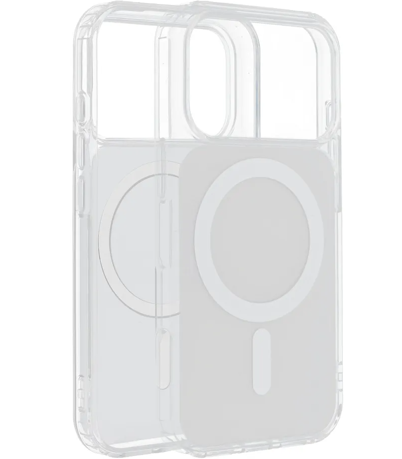 Coque MagSafe pour Apple iPhone 17e / 16e, OEM, Clear Fusion Mag Cover, Blanche