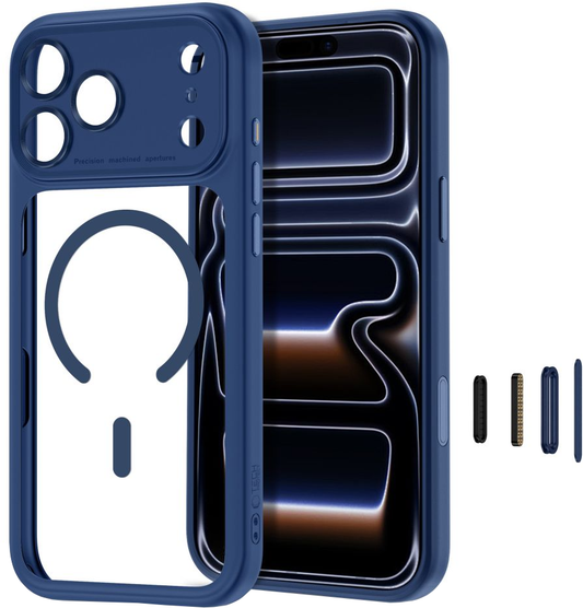 MagSafe Case for Apple iPhone 18 Pro Max / 17 Pro Max, Tech-Protect, MagPeak CC, Navy Blue