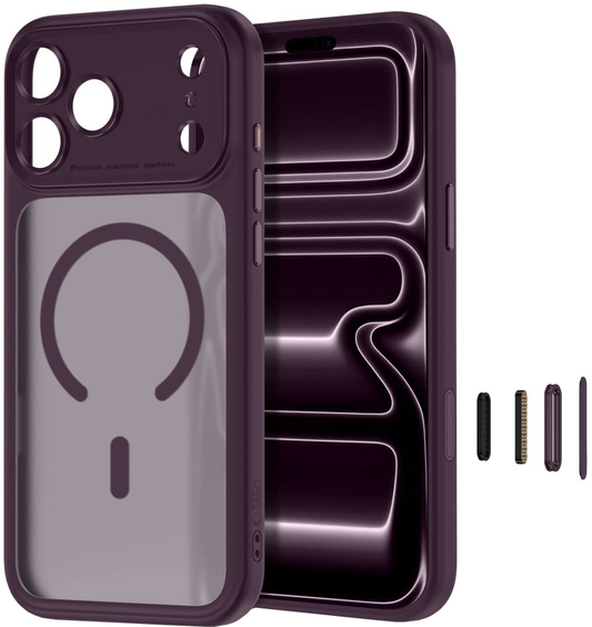 MagSafe Case for Apple iPhone 18 Pro Max / 17 Pro Max, Tech-Protect, MagPeak CC, Matte Burgundy