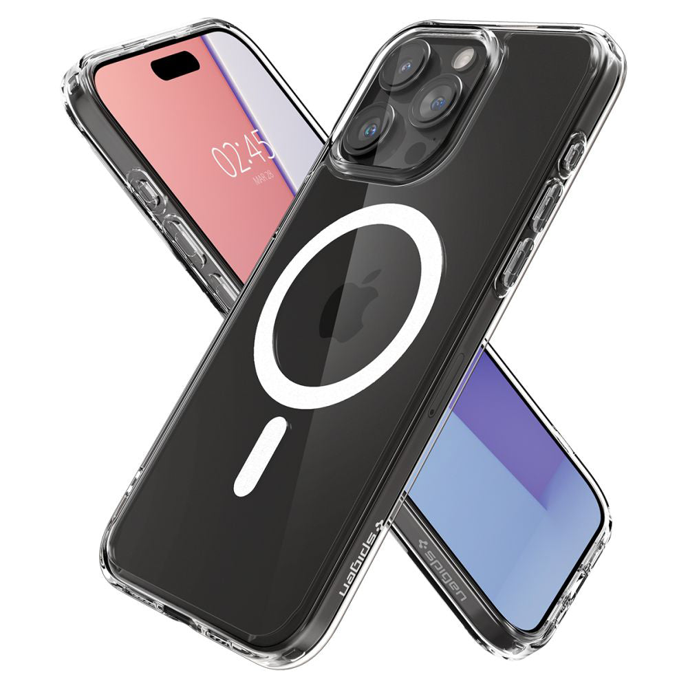 Coque MagSafe pour Apple iPhone 15 Pro Max, Spigen, Ultra Hybrid, Blanche ACS06576