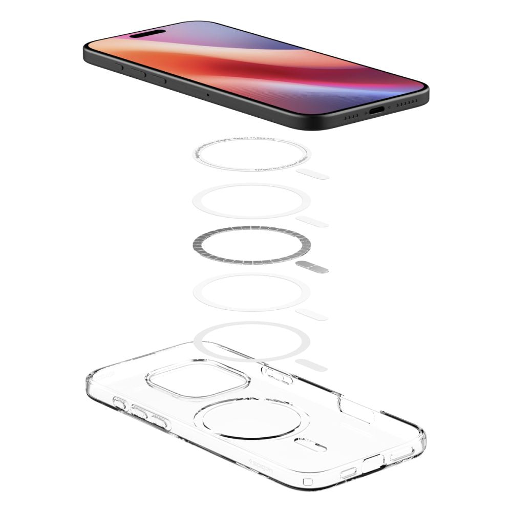 Coque MagSafe pour Apple iPhone 16 Pro Max, Spigen, Liquid Crystal, Transparent ACS08387