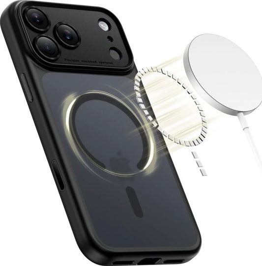 Coque MagSafe pour Apple iPhone 17 Pro, Tech-Protect, MagPeak, Noir Mat