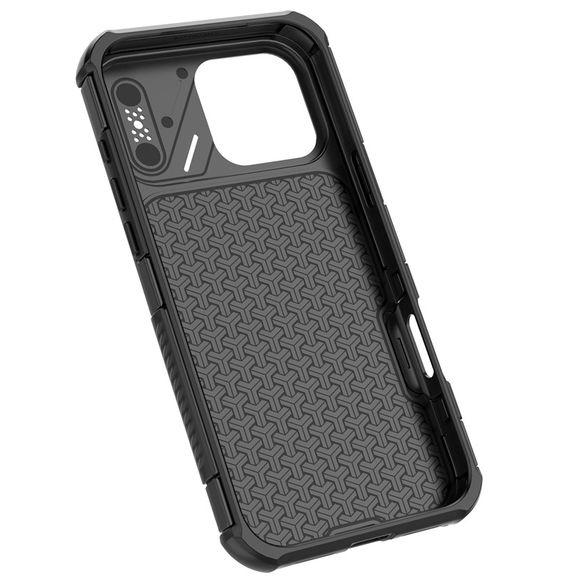 Coque MagSafe pour Apple iPhone 16 Pro, OEM, Protection en carbone et des coins, Noire