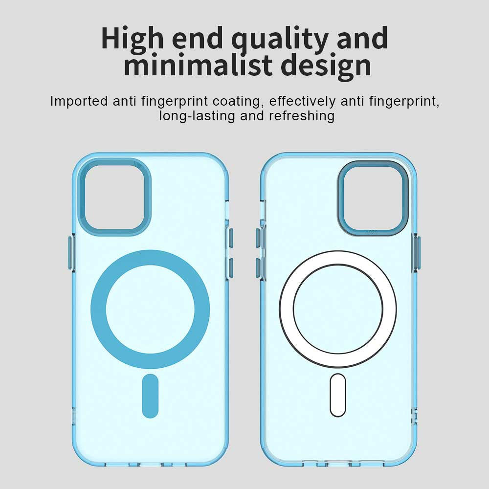 Coque MagSafe pour Apple iPhone 12 / 12 Pro, Techsuit, CandyCase, Bleue