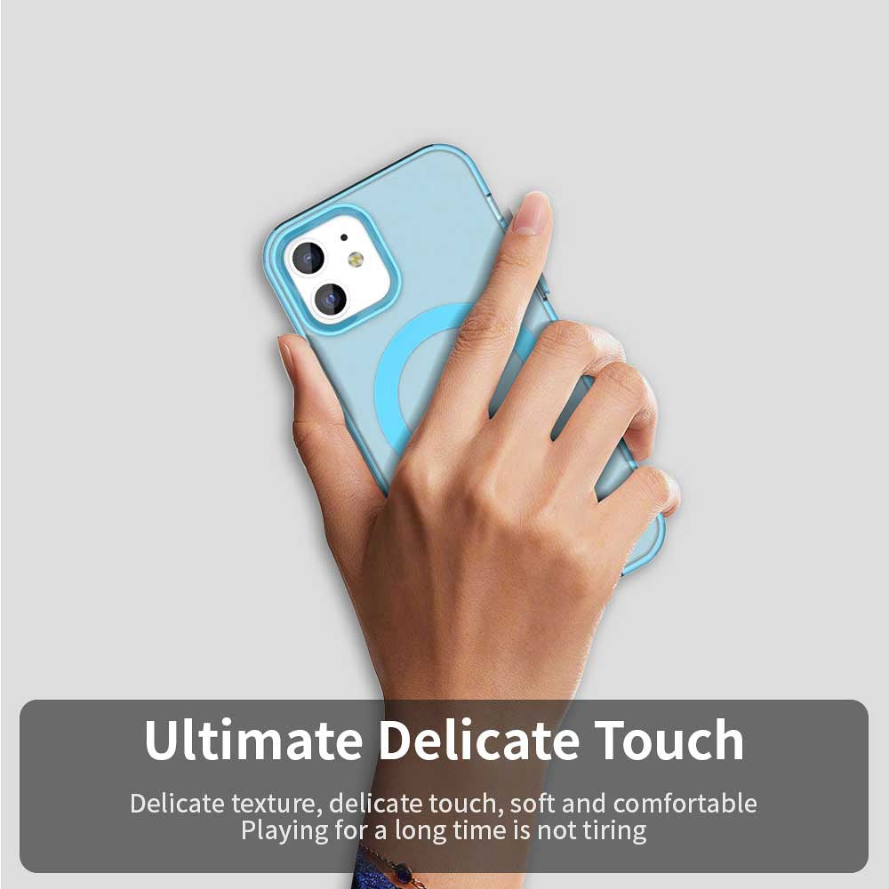 Coque MagSafe pour Apple iPhone 12 / 12 Pro, Techsuit, CandyCase, Bleue