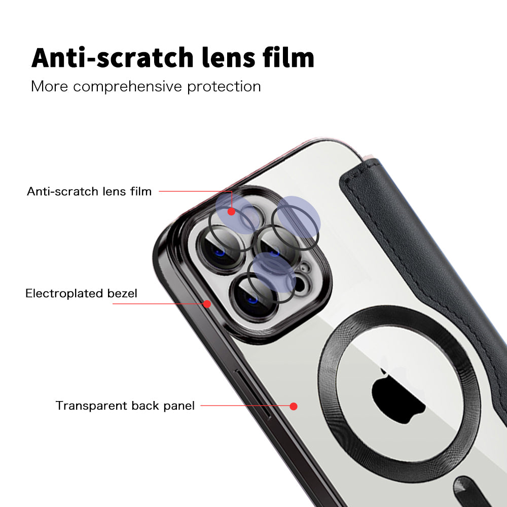 Coque MagSafe pour Apple iPhone 12 Pro Max, Techsuit, SmartMag Book, Noire