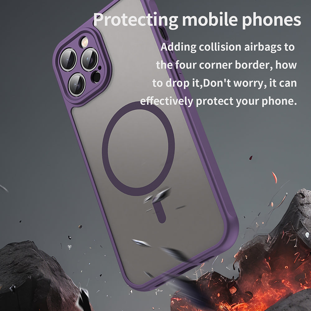 Coque MagSafe pour Apple iPhone 12 Pro, Techsuit, HaloFrost II, Violet