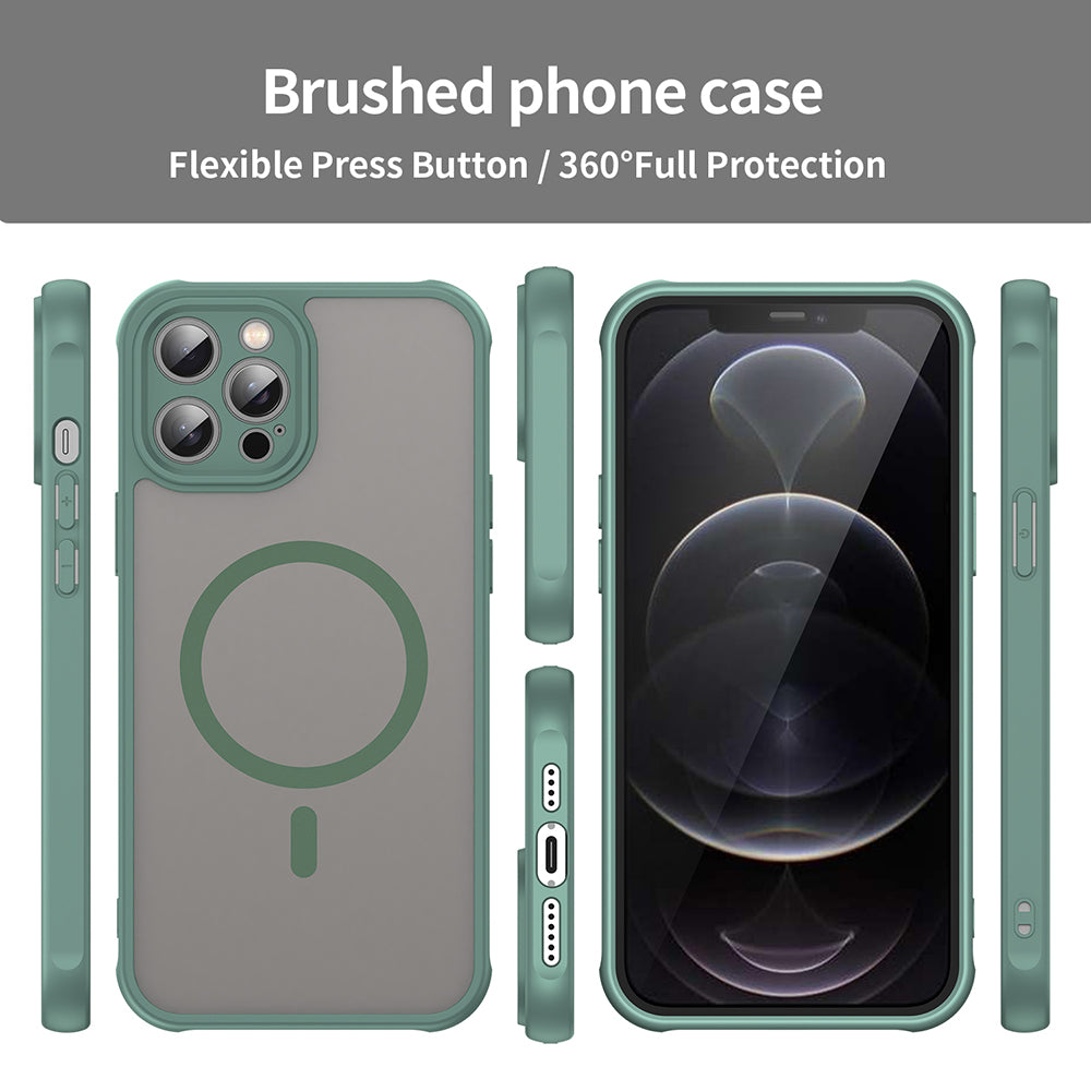 Coque MagSafe pour Apple iPhone 12 Pro, Techsuit, HaloFrost II, Vert