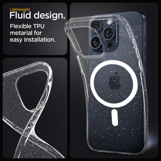 Coque MagSafe pour Apple iPhone 12 Pro, Techsuit, SparkleSkin, Transparente